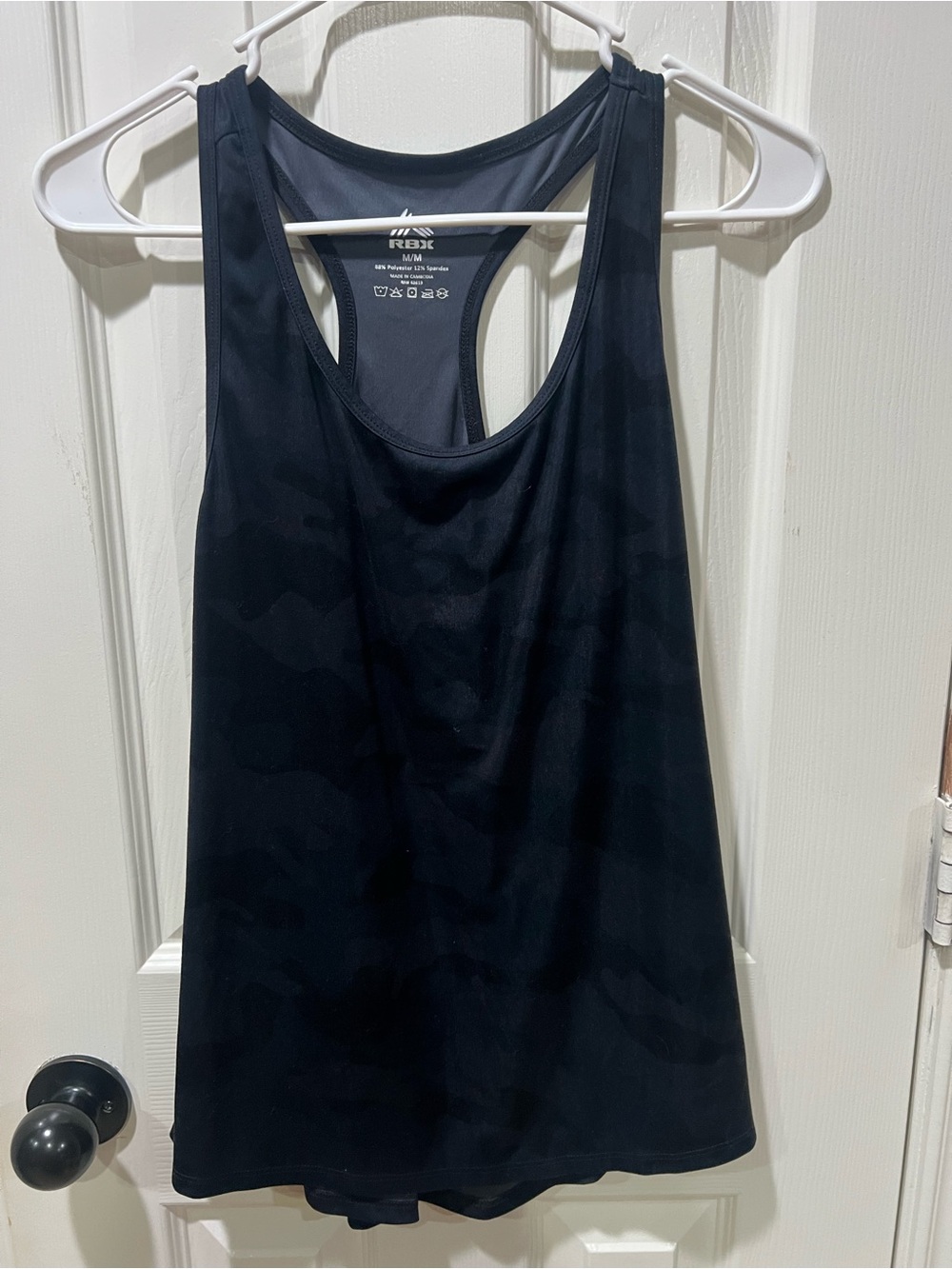 RBX Women's Black Camo Racerback Tank Top Size Medium